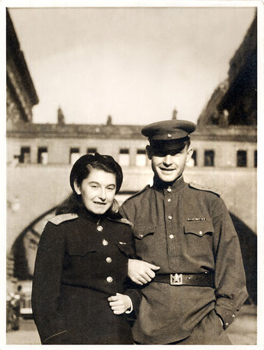 Hanna Podymachina mit Ehemann Semjon