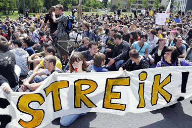 Für eine bessere Bildungspolitik – Protestaktion in Dresden (17....