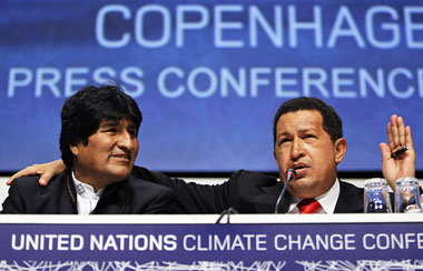 Keine Lösung des Nord-Süd-Konflikts: Evo Morales (l.) und Hugo C...