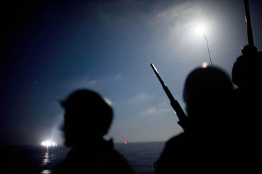 Israelische Soldaten vor der St&uuml;rmung der Free-Gaza-Flotte
...