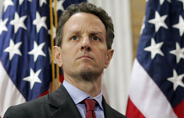 US-Finanzminister Timothy Geithner spielt den Scharfmacher und w...