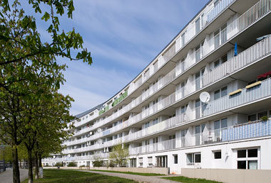 Fanny-Hensel-Siedlung in Berlin-Kreuzberg: sozialer Wohnungsbau
...