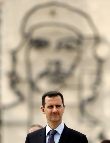 Syriens Pr&amp;auml;sident Assad &amp;ndash; hier bei senem Besu...