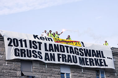 Gegner des Milliardenprojekts &raquo;Stuttgart 21&laquo;
gr&uuml...