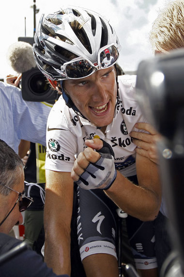 Fohlen auf der Koppel: Andy Schleck Fohlen auf der Koppel: Andy Schleck