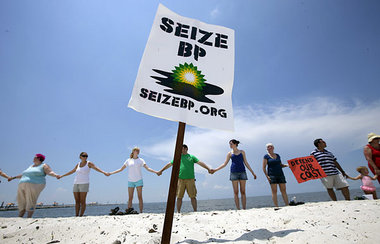 Proteste gegen BP in Gulfport, Mississippi, 26. Juni