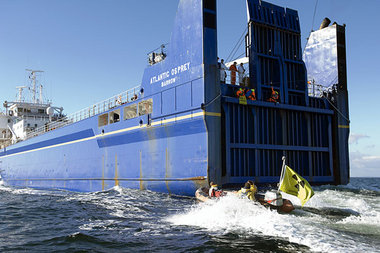 Der Spezialfrachter &raquo;Atlantic Osprey&laquo;, hier 2007
vor...