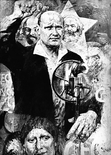 &raquo;Gro&szlig;es Th&auml;lmannbild&laquo; von Willi
Sitte