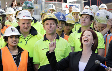 Probleme weglachen? Australiens Premierministerin Julia Gillard
...