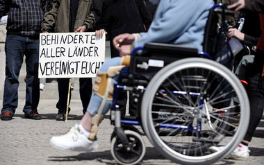 Aktion in Berlin anläßlich des ­Europäischen Protesttags für die...