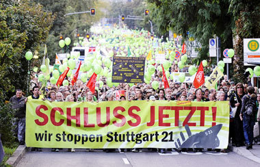 Massenproteste am Freitag in Stuttgart. F&amp;uuml;r heute ist d...