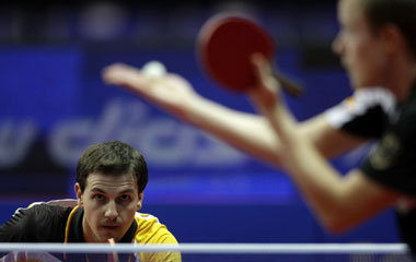 Timo Boll (l.) und Patrick Baum oder Dortmund gegen Mainz Timo Boll (l.) und Patrick Baum oder Dortmund gegen Mainz