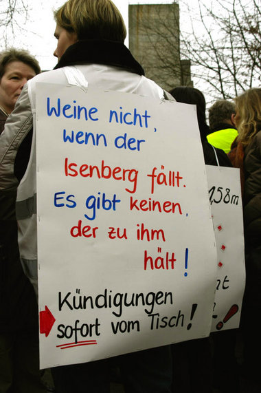 Soliaktion für die Gekündigten im März 2006 in Duisburg