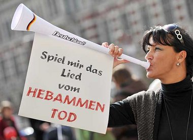 Hebammenprotest im Mai in Erfurt