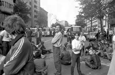 1981 auf der Potsdamer Straße: Mahnwache für Polizeiopfer Rattay