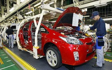 Hybridautos wie dieser Toyota Prius k&ouml;nnen ohne Seltene
Erd...