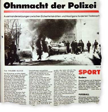 Titelseite von Junge Welt am 5.11.1990