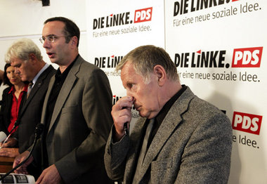 Betretene Mienen: Wolfgang Methling (Spitzenkandidat in Mecklenb...