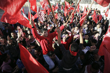 Freiheit für Palästina – die linke PFLP feierte am Samstag in Ra...