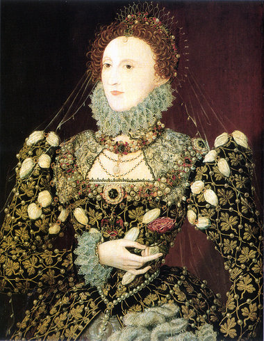 Elisabeth I., letzte Regentin der Tudor-&shy;Dynastie, von 1558
...
