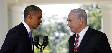 US-Pr&auml;sident Barack Obama (l.) mit Israels Premier
Benjamin...