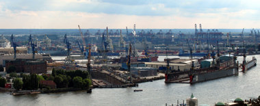 Werftgel&auml;nde von Blohm + Voss in Hamburg
