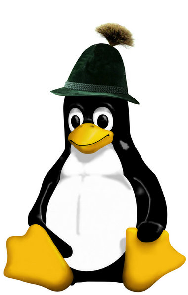 Linux-Maskottchen »Tux« freut sich