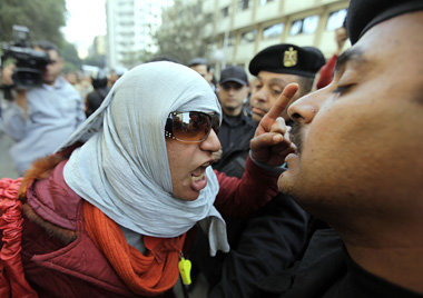 &raquo;Nieder mit Mubarak&laquo; &ndash; Demonstration am
Mittwo...