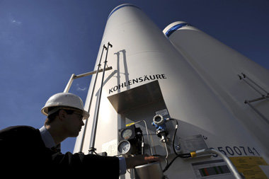Spatenstich f&uuml;r unterirdische CO2-Lagerung im Kraftwerk
&ra...