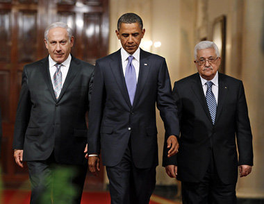 Ungleiche Gespr&amp;auml;chspartner: Israels Premier Netanjahu,
...