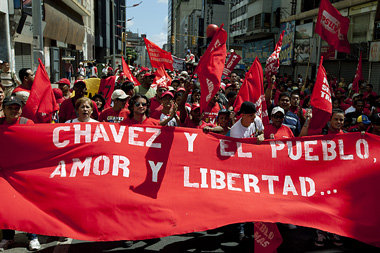 &raquo;Ch&aacute;vez und das Volk: Liebe und Freiheit&laquo;
&nd...
