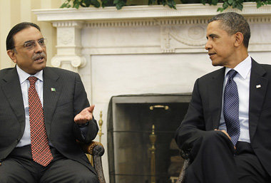 Mitte Januar wurde Zardari (links) von Obama im Wei&szlig;en
Hau...
