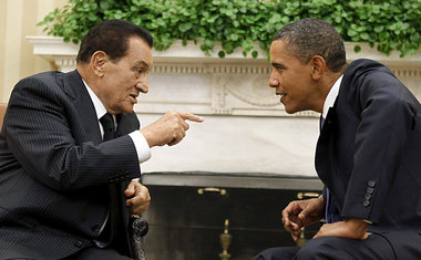 Mubarak (l.) im September 2010 bei Obama. Die USA waren
&uuml;be...