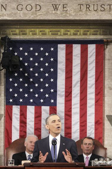 Zuversicht f&uuml;r Wall Street: Pr&auml;sident Obama bei der
&r...