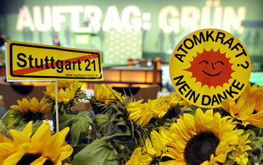 Neokonservative Partei im linksliberalen Outfit: Dekoration bei
...