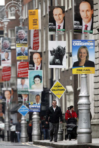 Wahlwerbung in Dublin &ndash; die M&ouml;glichkeiten sind
begenz...
