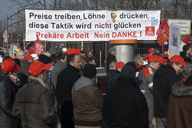 Aktion der IG Metall gegen prek&auml;re Besch&auml;ftigung am
Mi...