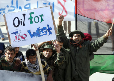Demonstranten in Libyen – »Kein Öl für den Westen« Demonstranten in Libyen – »Kein Öl für den Westen«