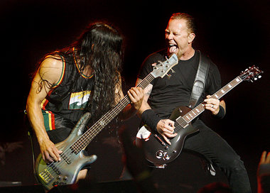 Alles andere als Prollmusik: Robert Trujillo und James Hetfield
...