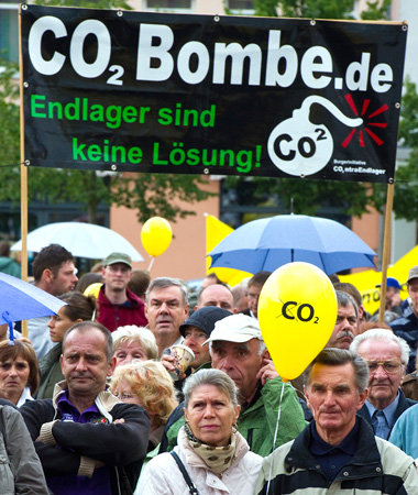Seit Monaten protestieren Anwohner der geplanten
CO2-Lagerst&aum...