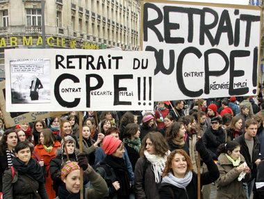 Frankreich, März 2006: Solche Aktionen wünschen sich die deutsch...