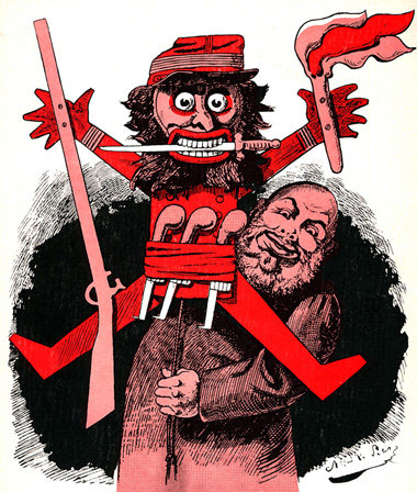 »Das rote Gespenst« von Alfred Le Petit (Zeitgenössische Grafik)