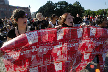 Schülerdemonstration am 13. September in Berlin gegen Bildungsab...