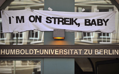 »Bildungsstreik« an der Humboldt-Uni Berlin im Juni
