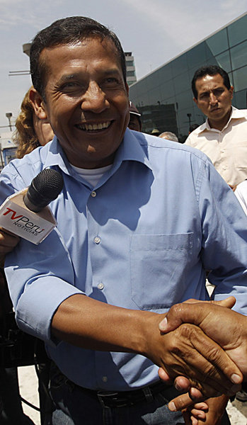 Liegt in Umfragen vorn: Präsidentschaftskandidat Ollanta Hu... Liegt in Umfragen vorn: Präsidentschaftskandidat Ollanta Hu...