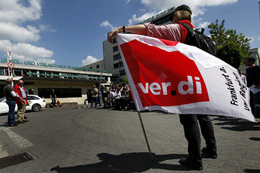 Warnstreik bei der Frankfurter Rundschau am Freitag