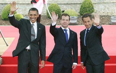 Weltenlenker? Frankreichs Pr&auml;sident Nicolas Sarkozy begr&uu...