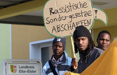22. M&auml;rz: Fl&uuml;chtlingsprotest im brandenburgischen Herz...