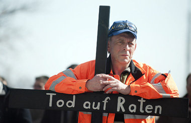 Protest gegen drohende Entlassungen bei Alstom/Salzgitter (Demon...