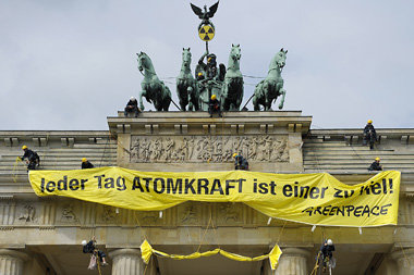 Aktion von Greenpeace am Sonntag in Berlin